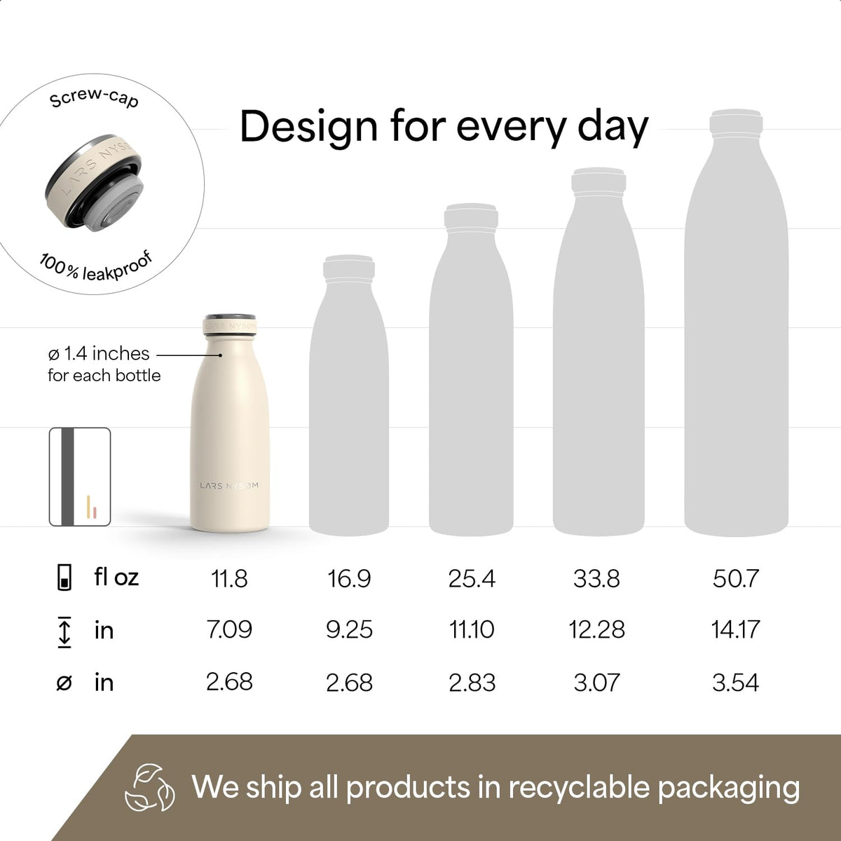 Stainless Steel Insulated Water Bottle 12oz 17oz 25oz 34oz 51oz