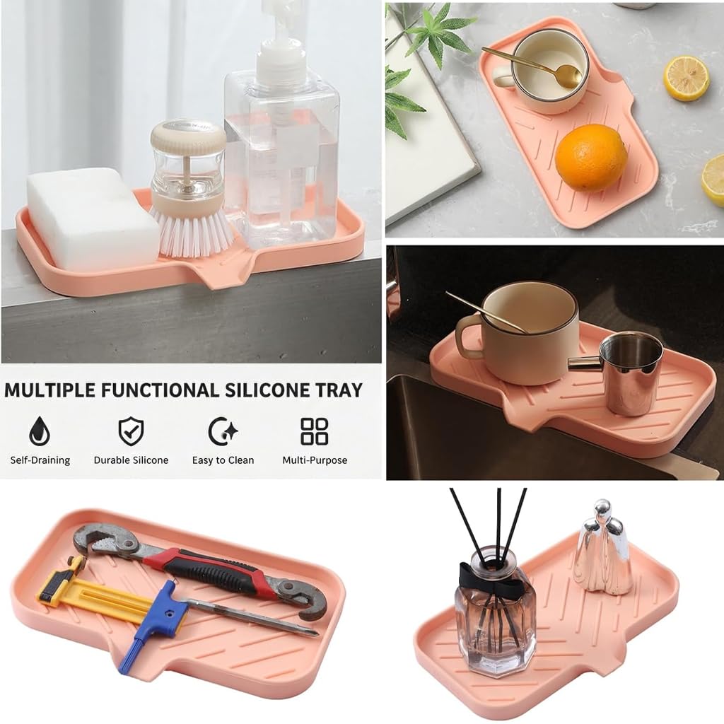 Silicone Soap Dish with Drain Spout