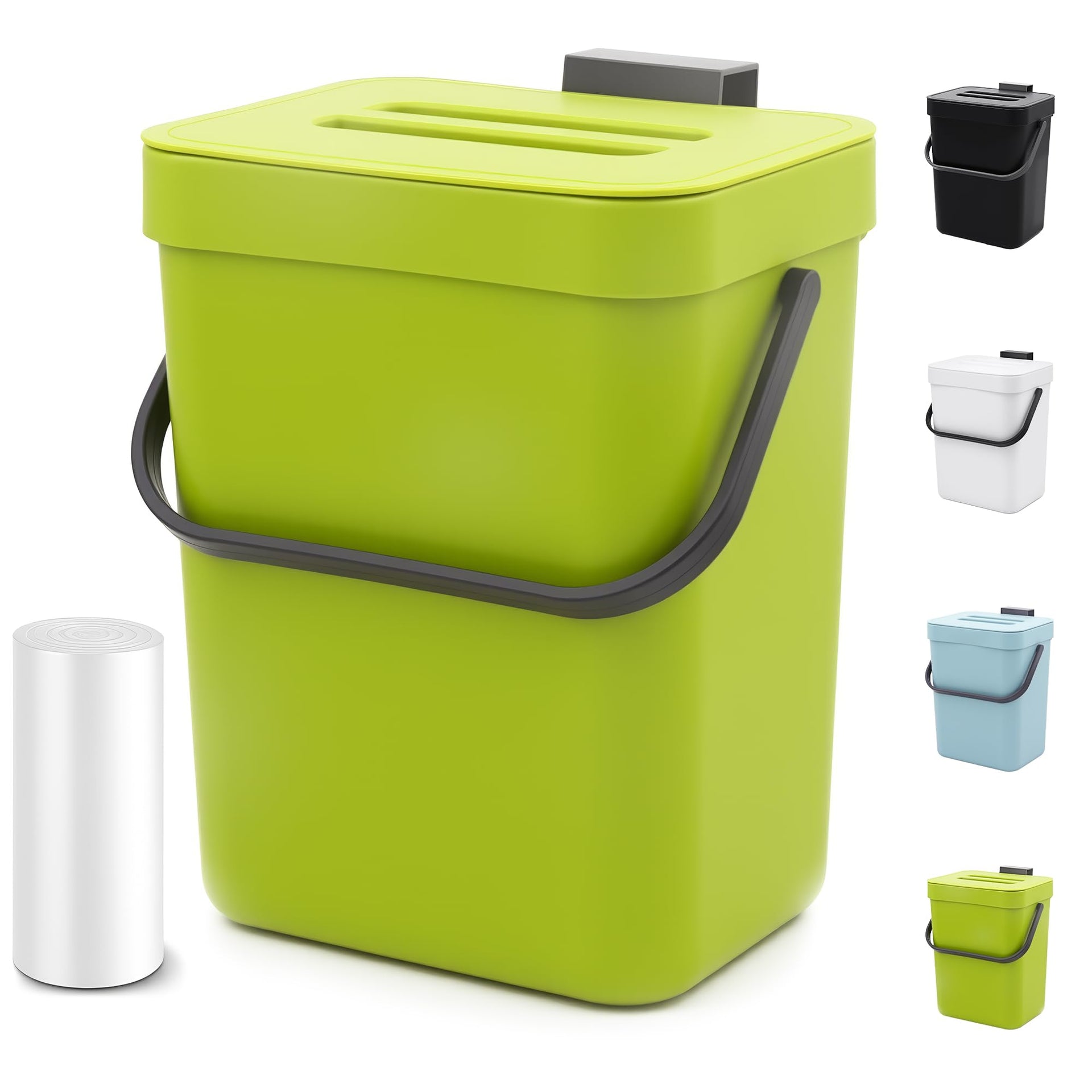 1.3 Gal Hanging Small Trash Can with Lid