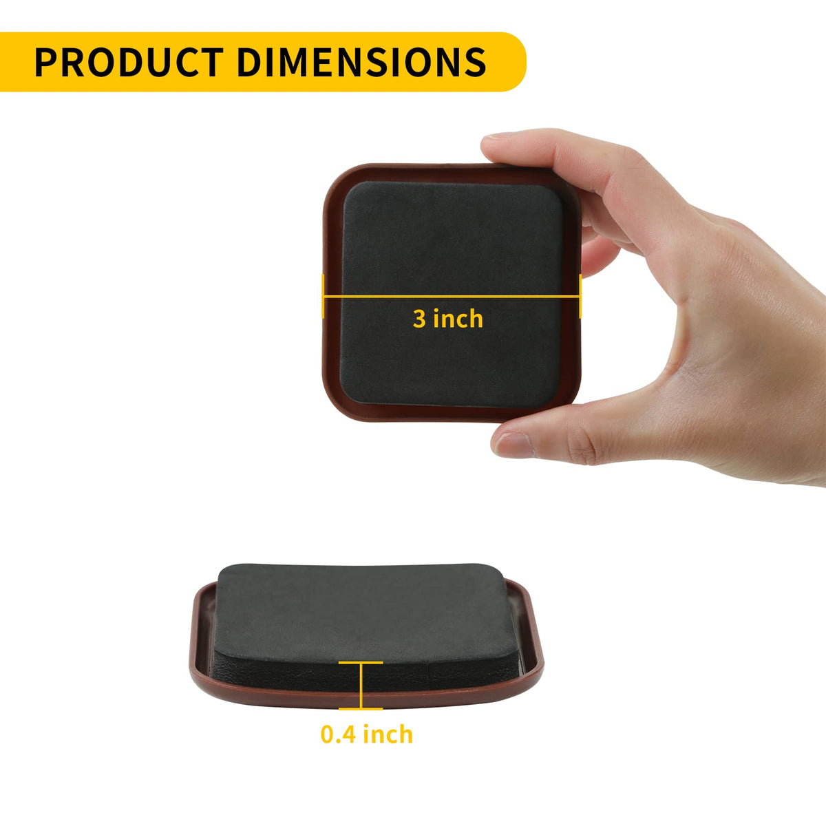 3 Inch Furniture Sliders (12 Count)
