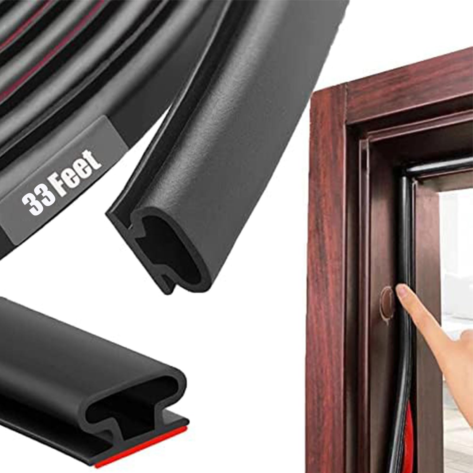 Black Rubber Weather Stripping Door Seal Strip