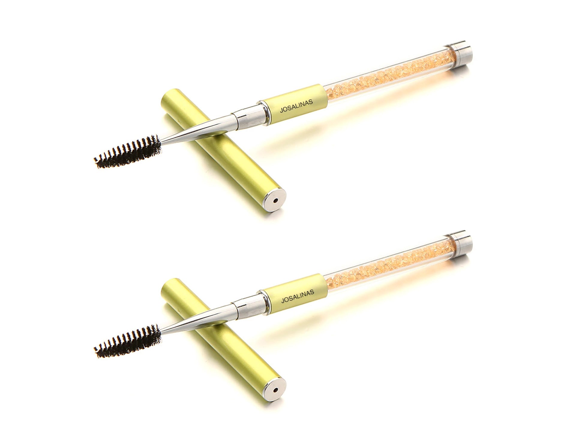 2PCS Mascara Brushes Eyebrow Eyelash Brushes Mascara Wands Applicators Eye Brushes Portable Cosmetic Brushes with Cap Eyelash Spoolies Brushes for Eyelash Extensions and Eyebrows (2 Count)