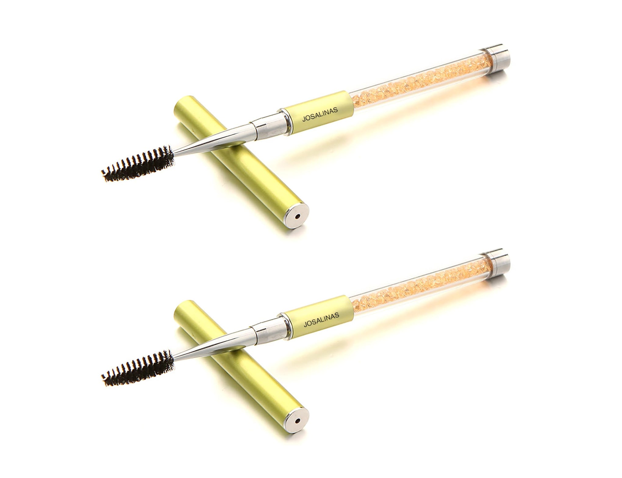 2PCS Mascara Brushes Eyebrow Eyelash Brushes Mascara Wands Applicators Eye Brushes Portable Cosmetic Brushes with Cap Eyelash Spoolies Brushes for Eyelash Extensions and Eyebrows (2 Count)