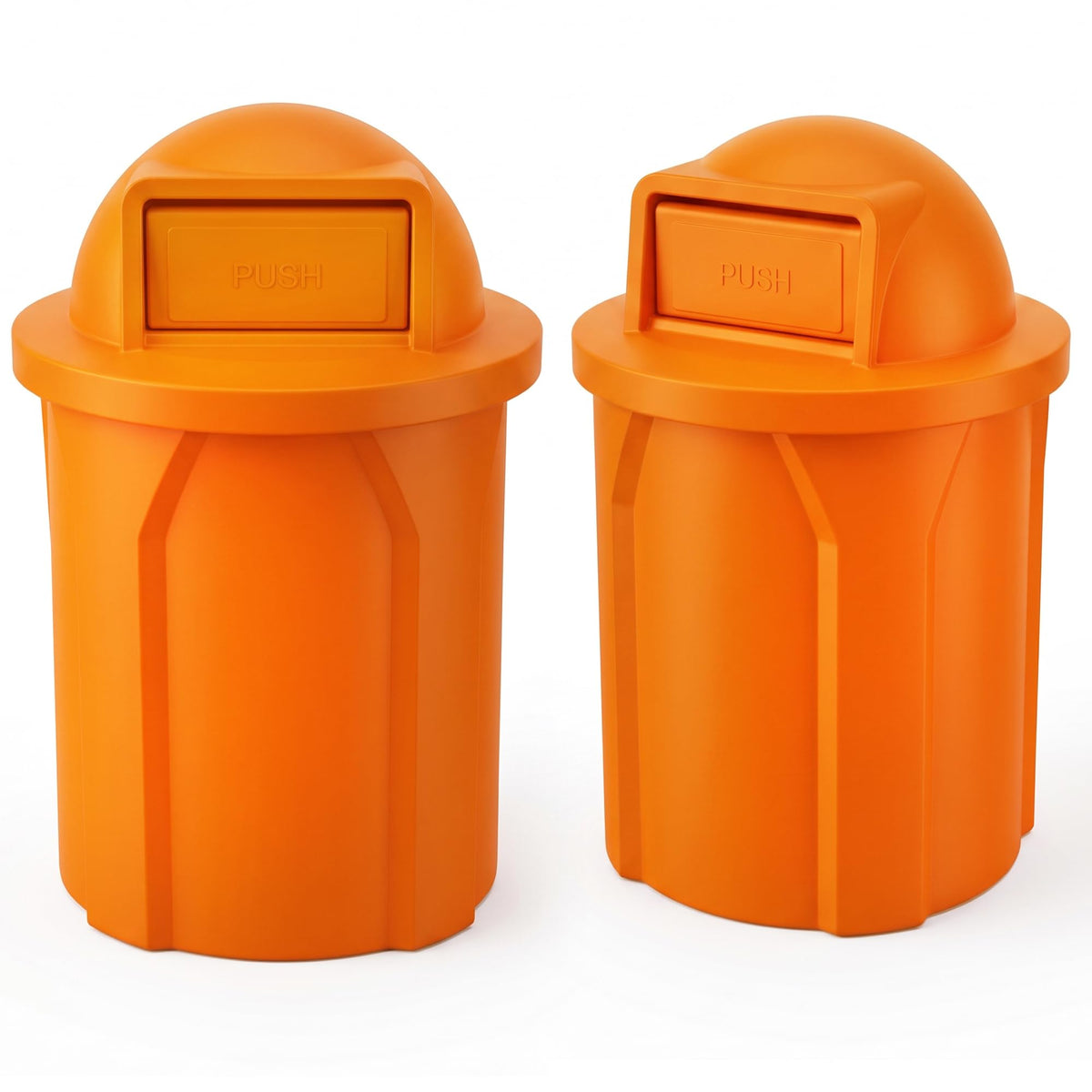 Campus Collection 42 Gallon Plastic Commercial Garbage Can with Push Lid