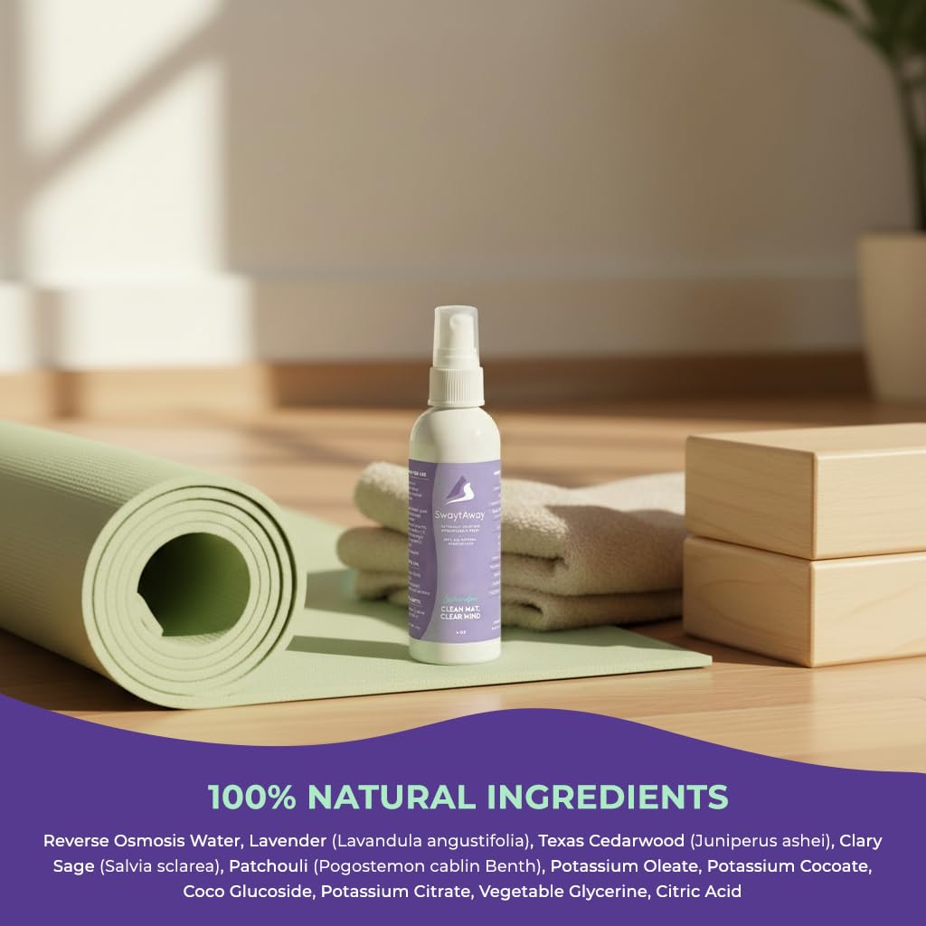 SwaytAway Fitness Mat Mist with Towel (8 Fl Oz)