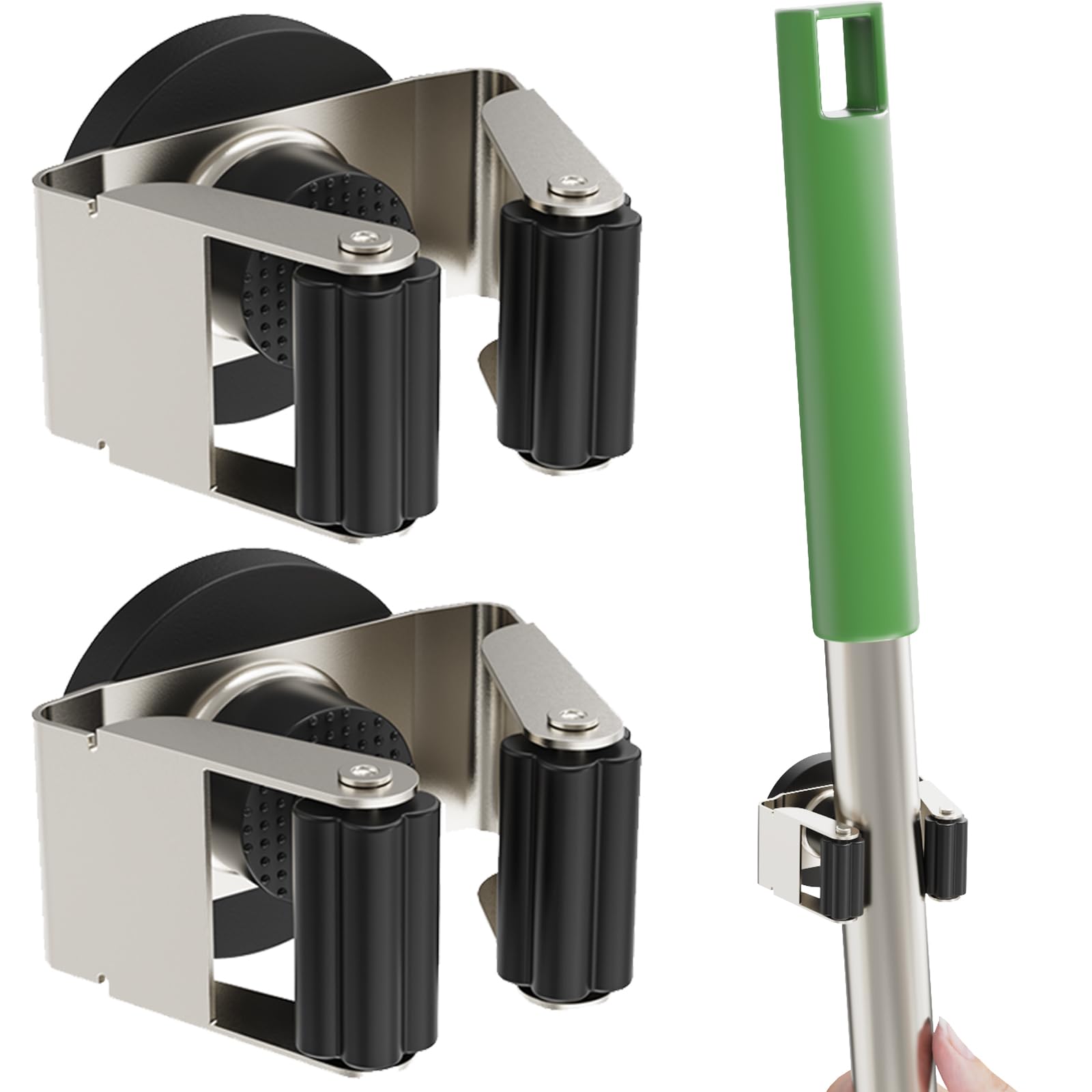 Magnetic Mop Broom Holder (2 Count)