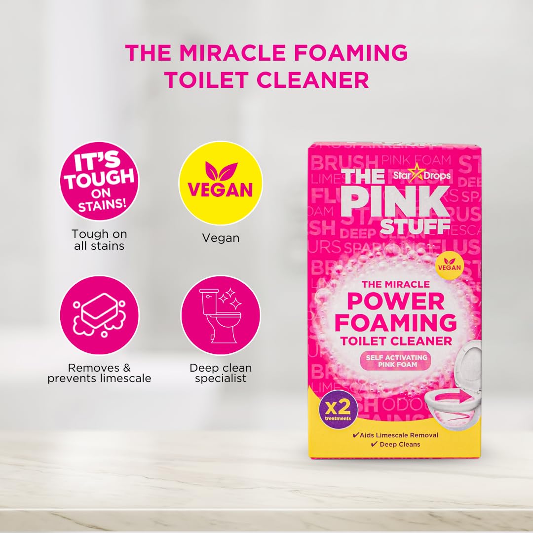 The Pink Stuff Miracle Power Foaming Toilet Cleaner (21 Ounce)