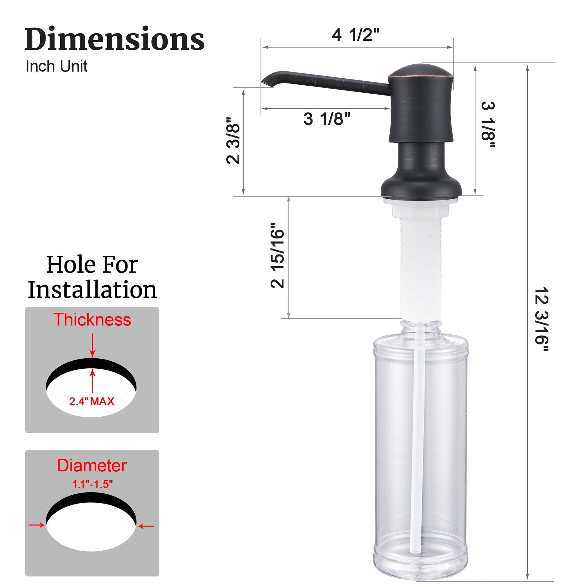 Soap Dispenser for Kitchen Sink
