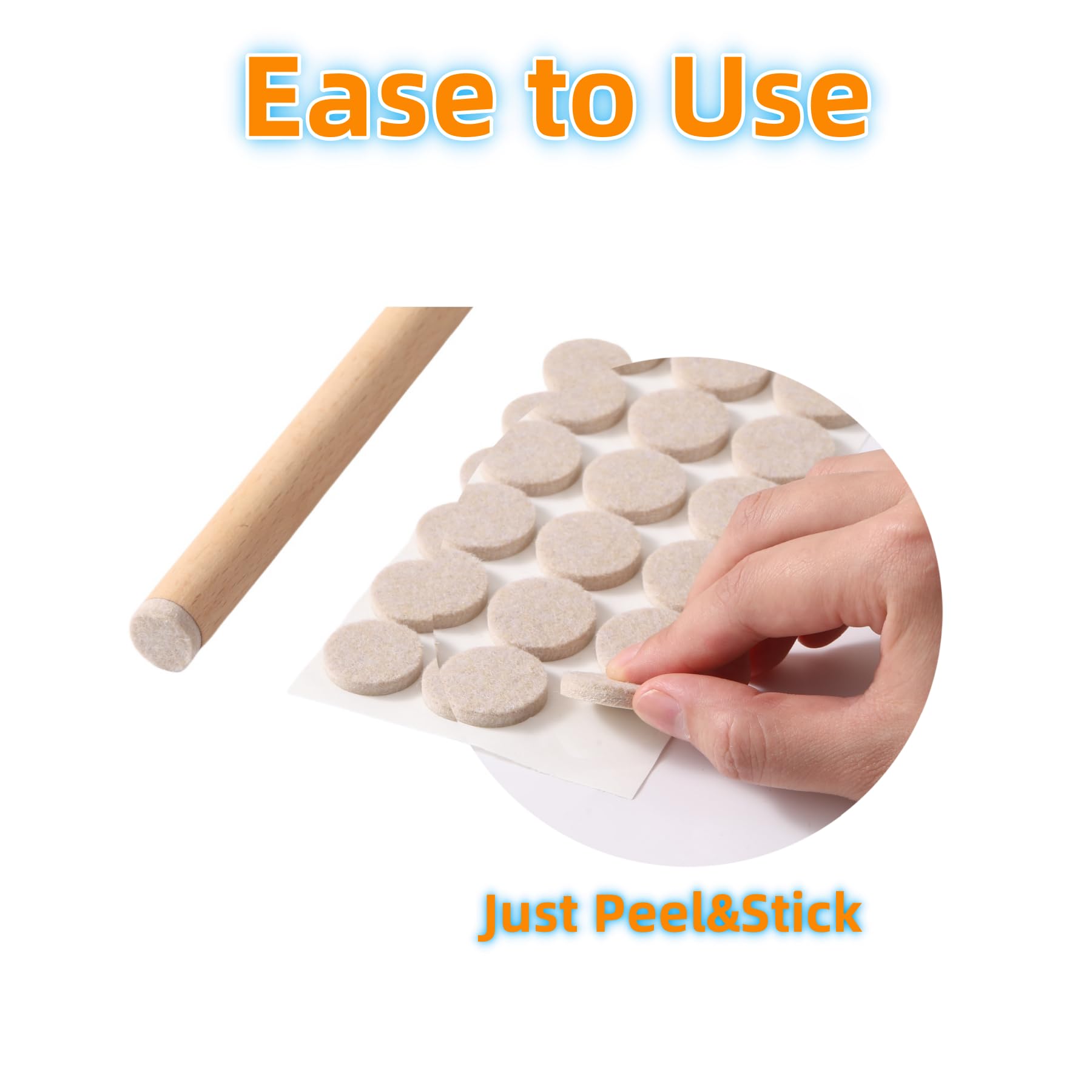 Felt Furniture Pads for Hardwood Floors (108 Count)