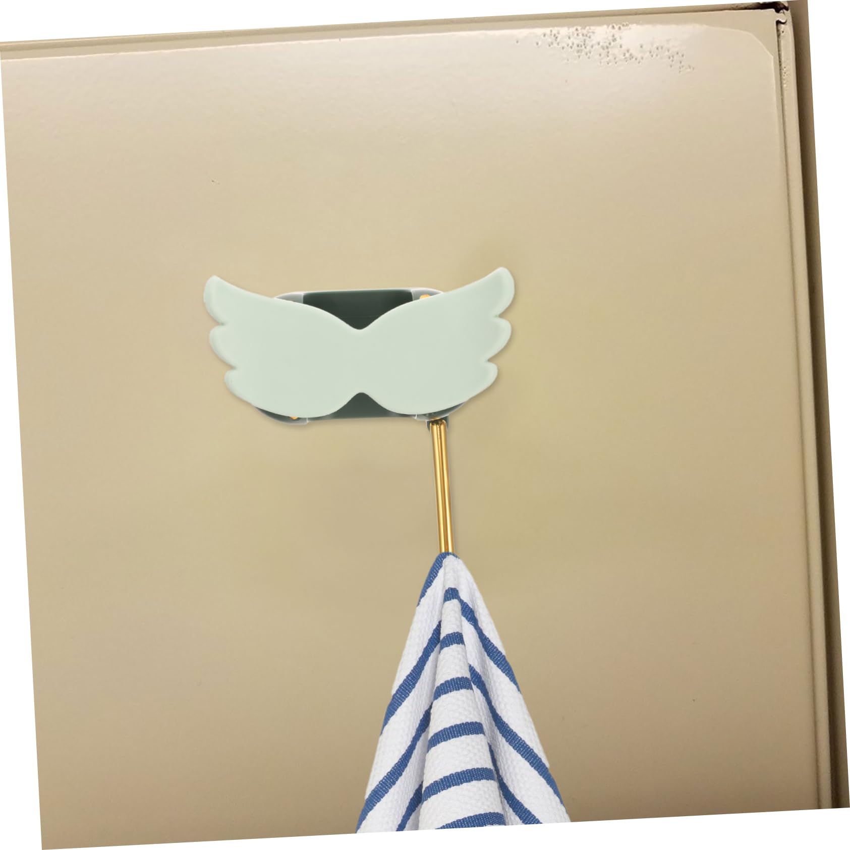 Cartoon Mask Mop Holder Wall Mount Broom Organizer with Adhesive Hook for Kitchen and Bathroom Cleaning Tool Storage PP and TPR Material Fun and Light