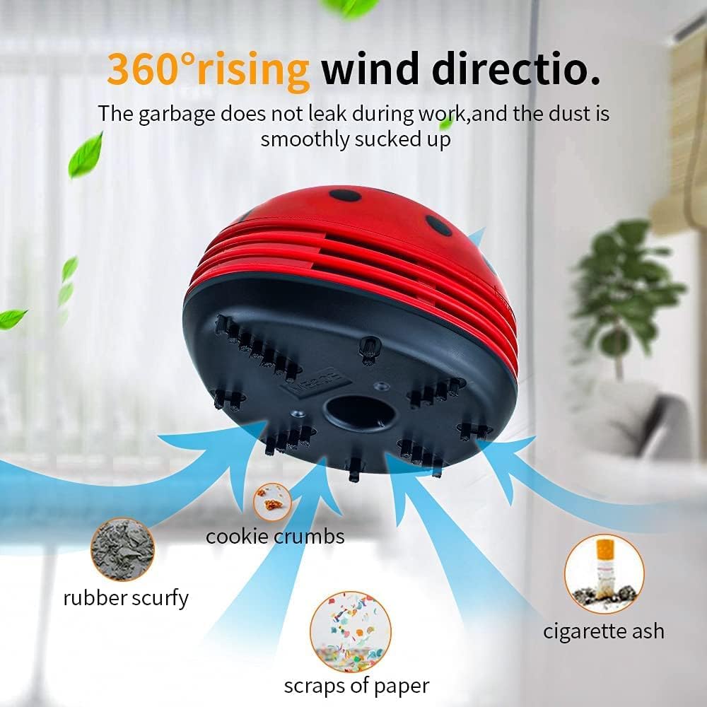 Cute Portable Cartoon Mini Desktop Vacuum Desk Dust Cleaner