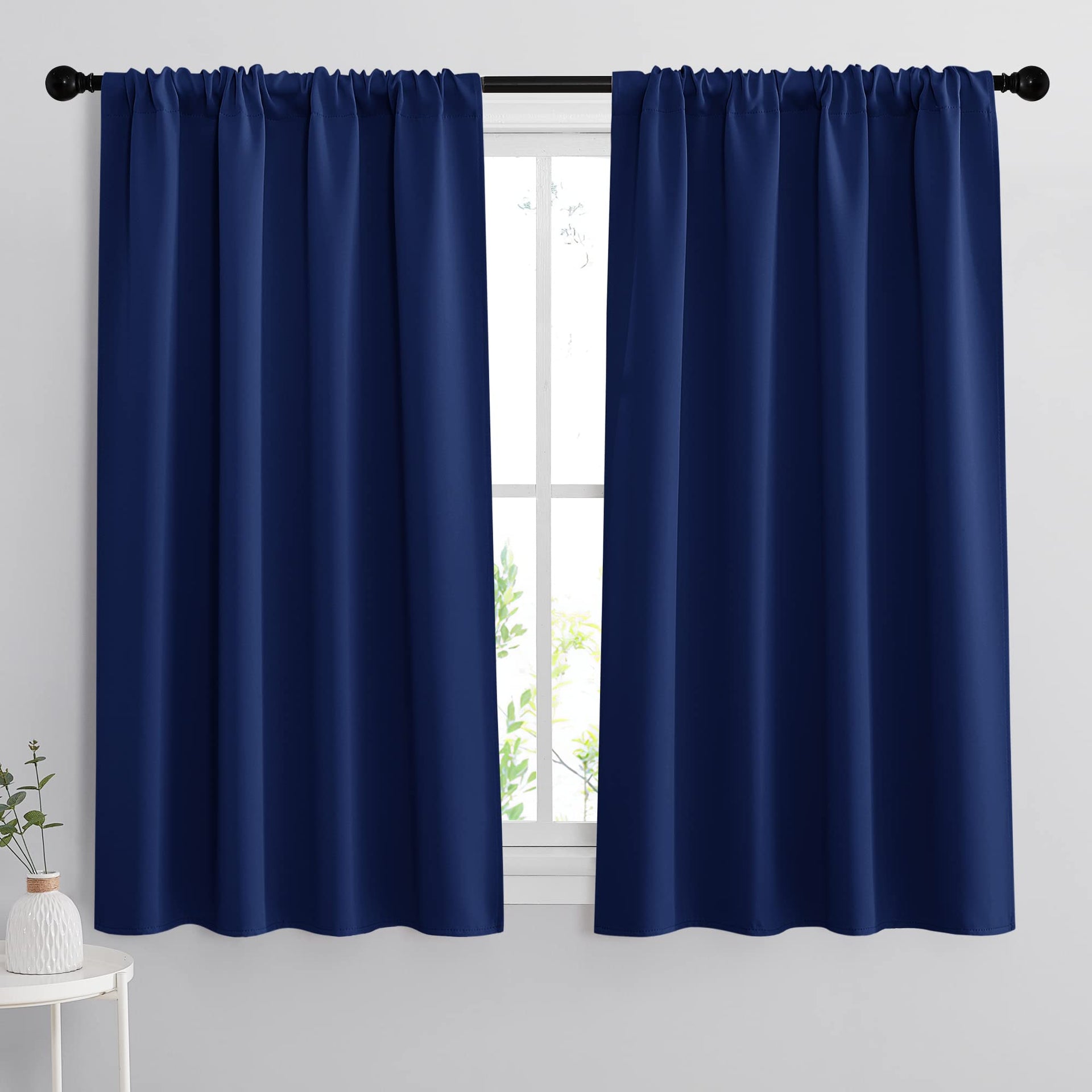 Small Window Curtains 45 inches Length for Kitchen Cafe Bathroom