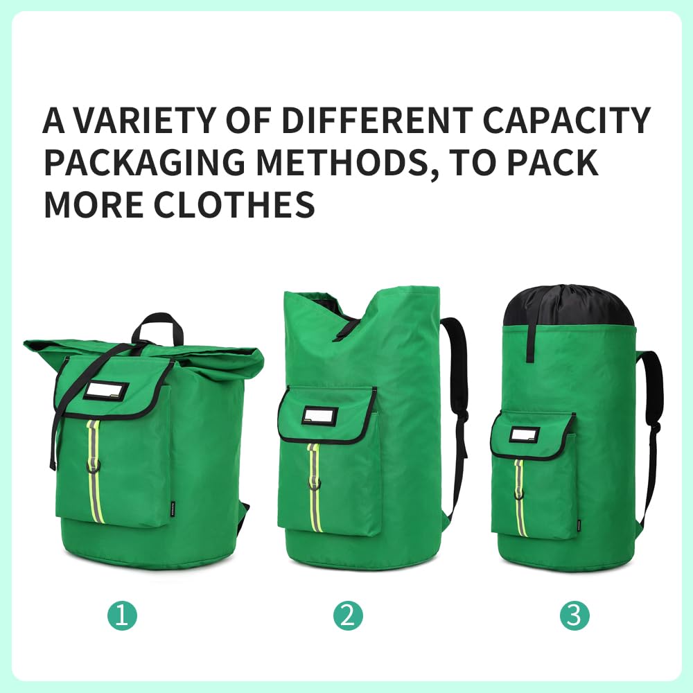 Extra Large Heavy Duty Laundry Bag Backpack (60 Count)