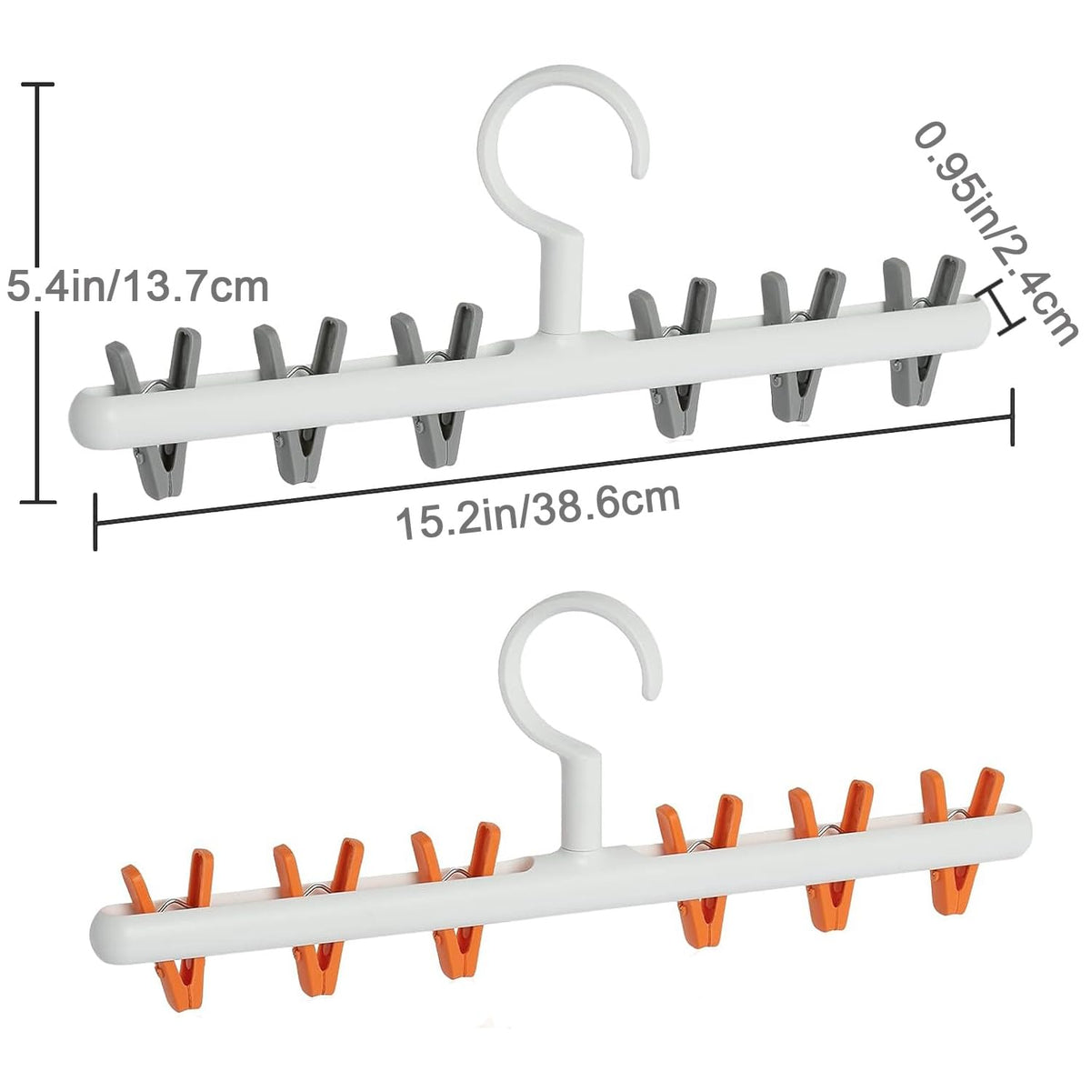 Clothes Hanger 2 Pack Clothes Drying Racks Windproof for Drying (2 Count)