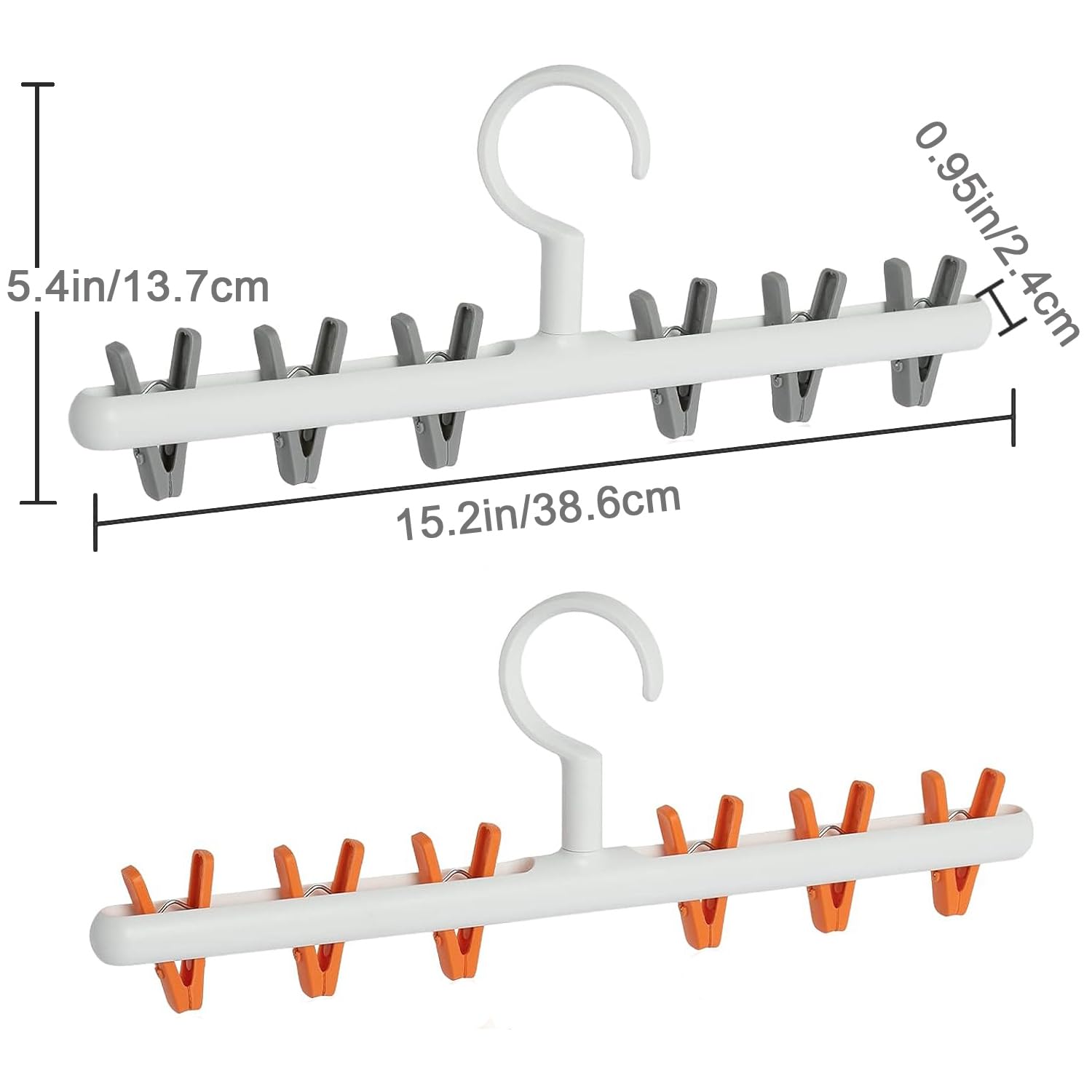 Clothes Hanger 2 Pack Clothes Drying Racks Windproof for Drying (2 Count)