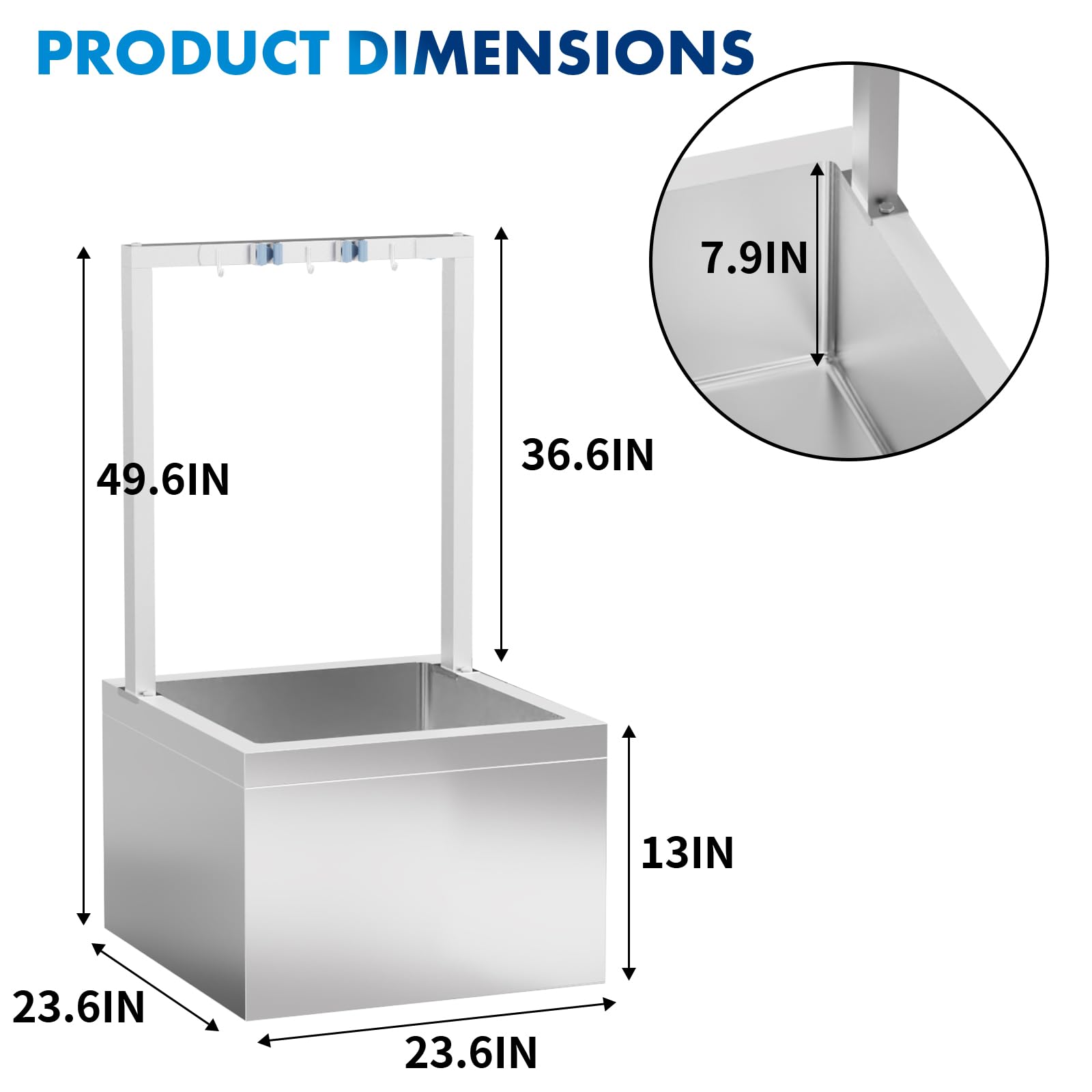 Stainless Steel Floor Mop Sink