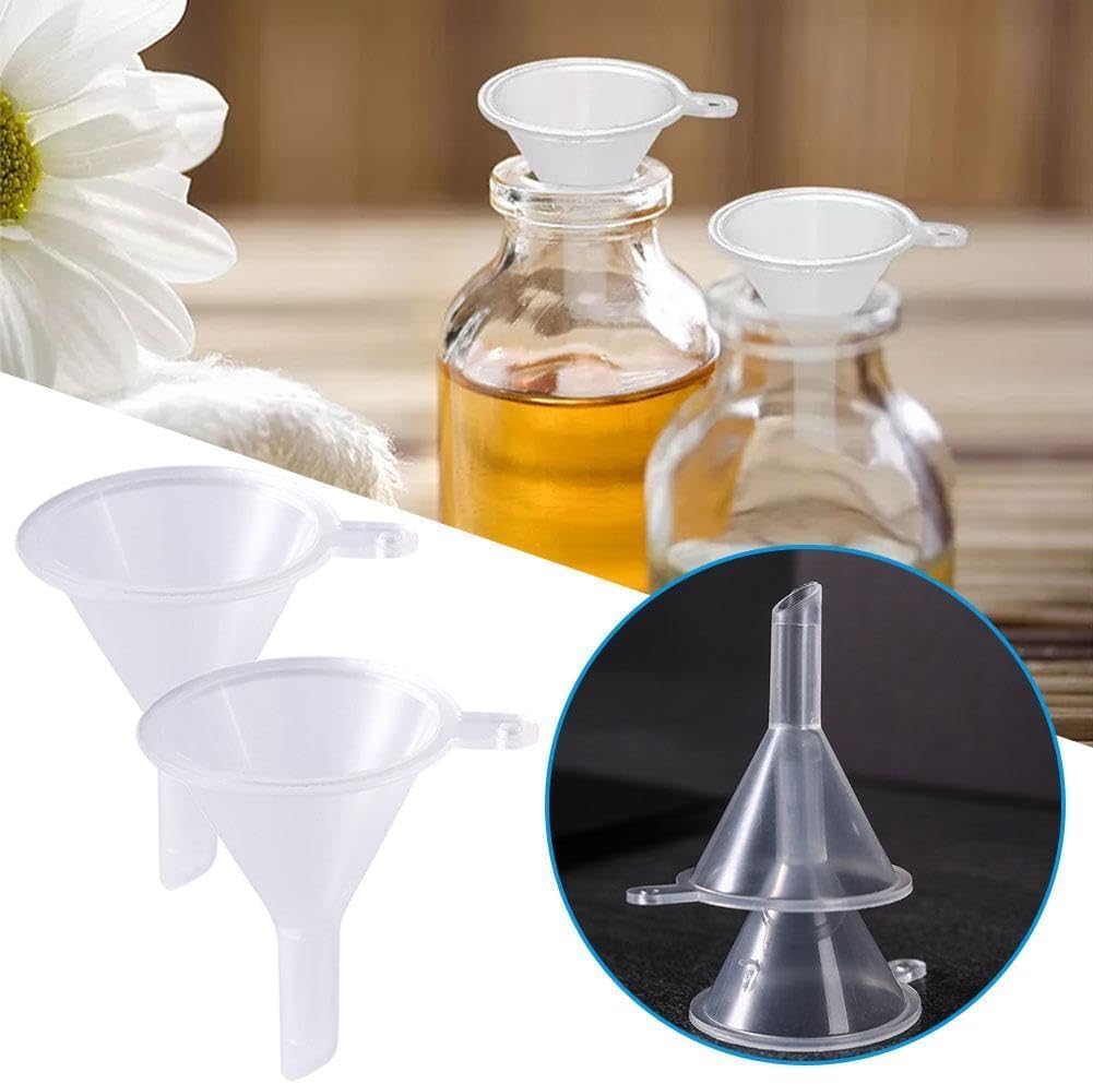 2 Pcs Mini Clear Plastic Funnel for Bottling Cosmetics (2 Count)