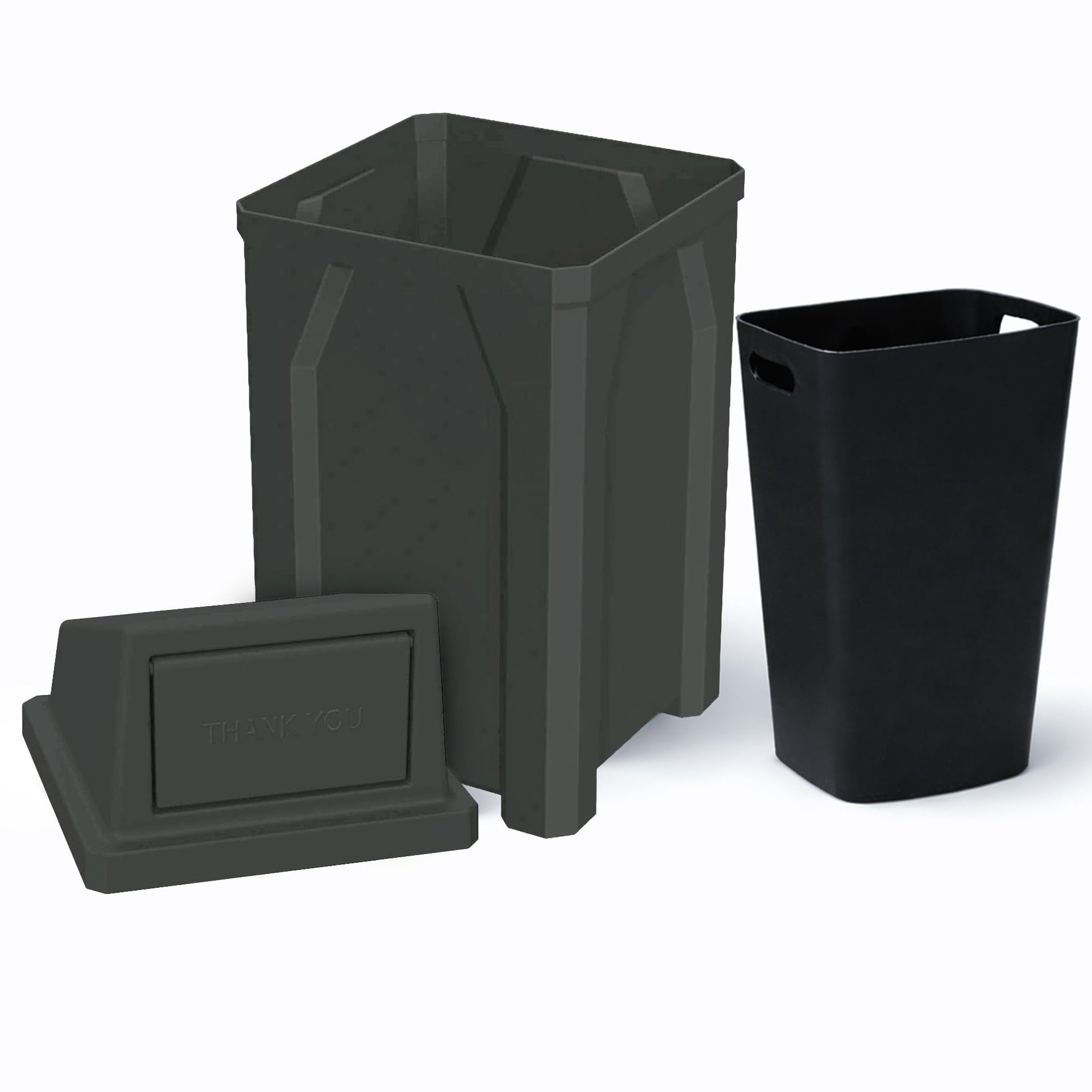 Campus Collection 32 Gallon Commercial Trash Can with Lid