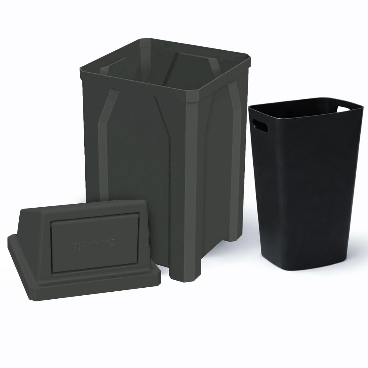 Campus Collection 32 Gallon Commercial Trash Can with Lid