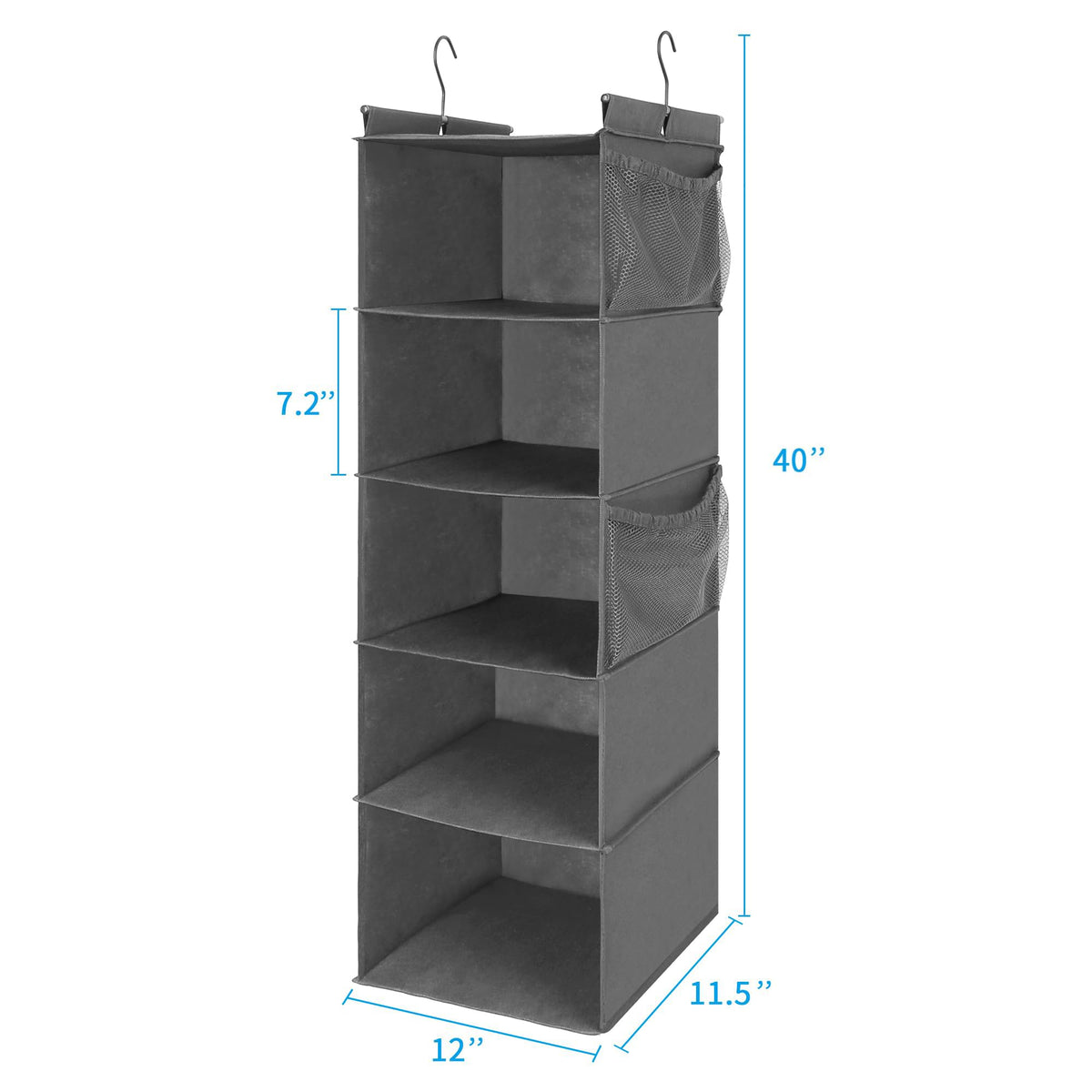 5 Shelf Foldable Hanging Closet Organizer