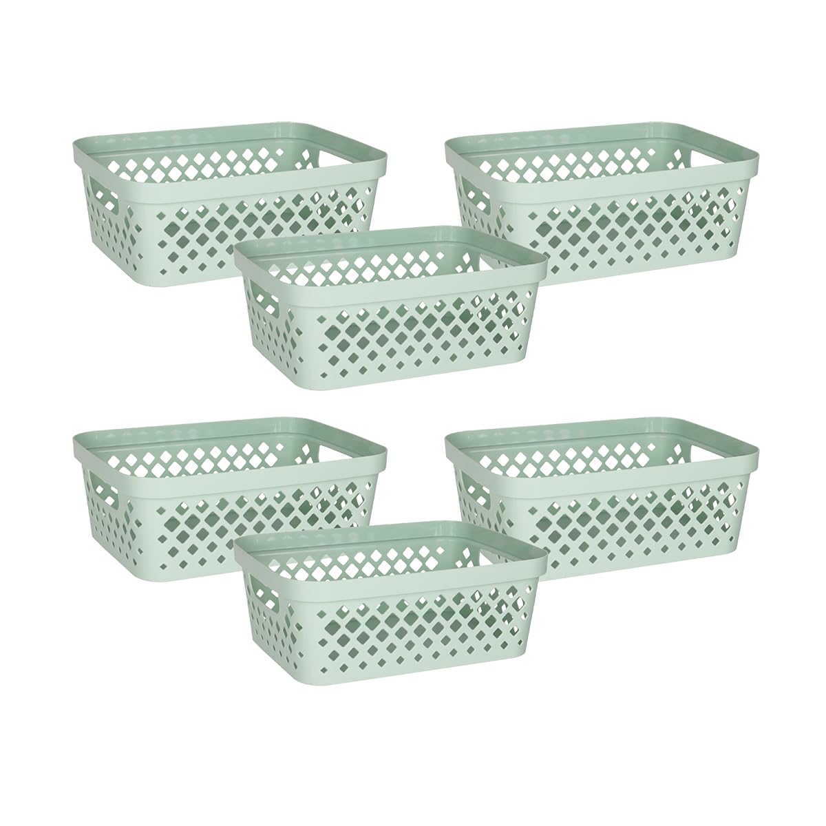 Plastic Storage Basket Set (6 Count)