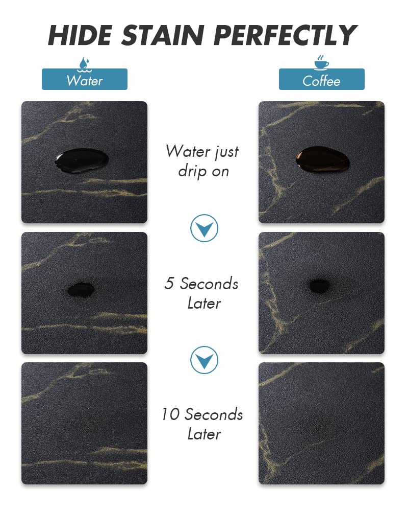 Coffee Mat Hide Stain Rubber Backed Absorbent Dish Drying Mat for Kitchen Counter