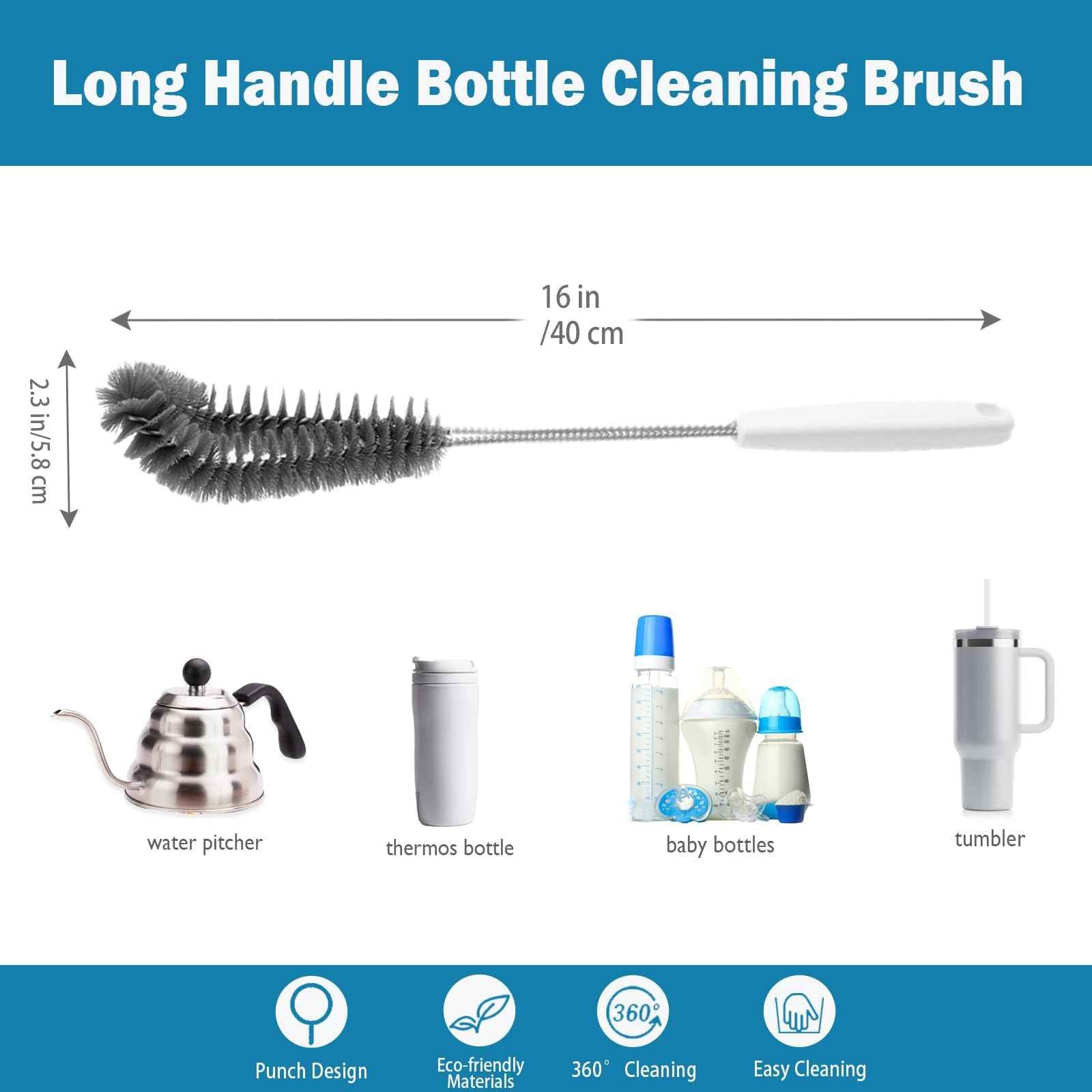 16 inches Long Handle Black Bottle Cleaning Brushes