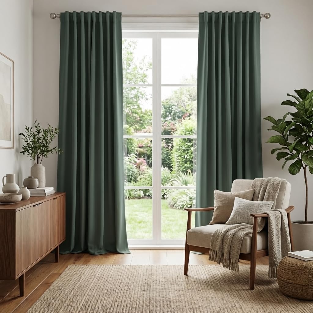 Extra Long Blackout Curtains for Living Room 108 inches Extra Long (2 Count)