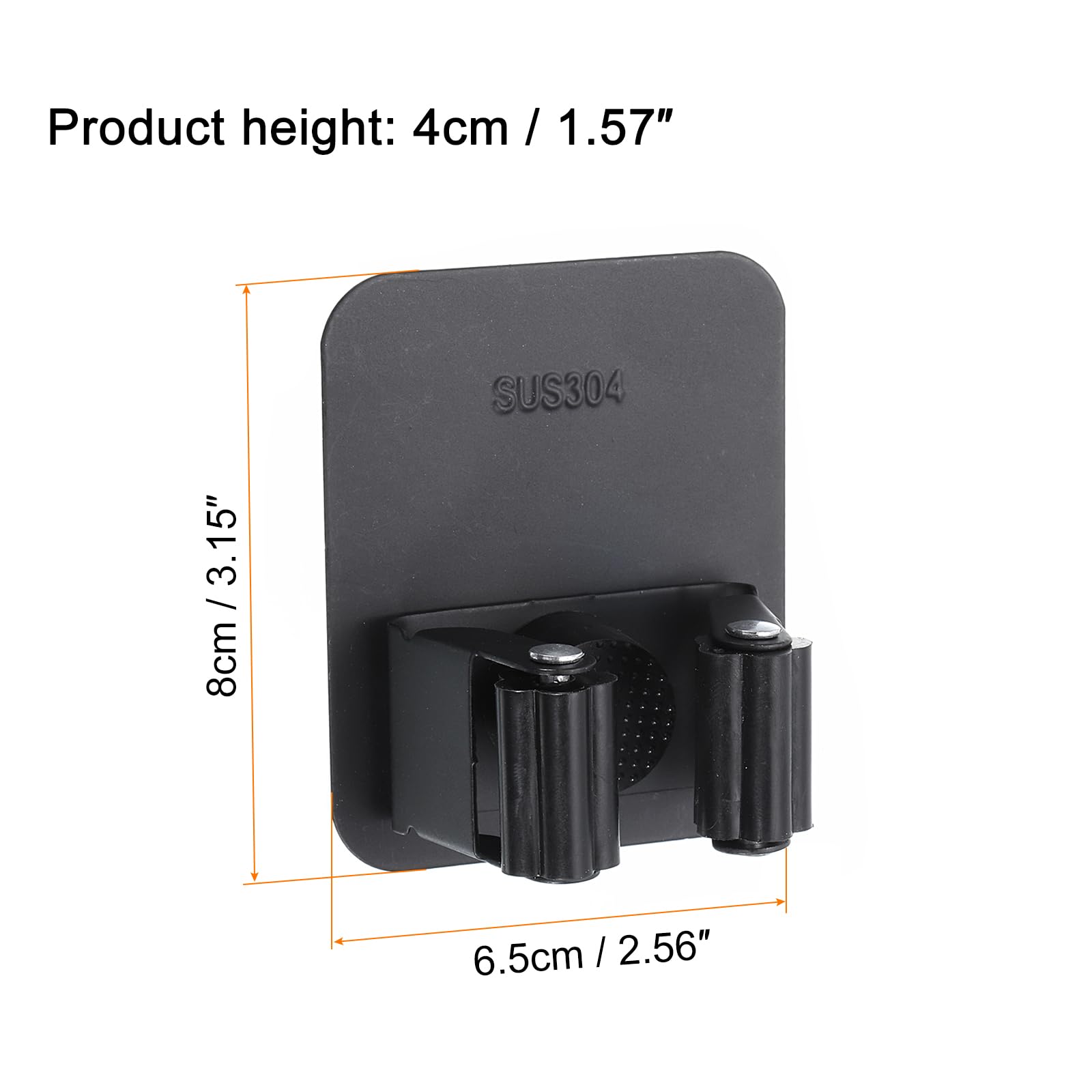 2pcs Mop Broom Holder Wall Mount