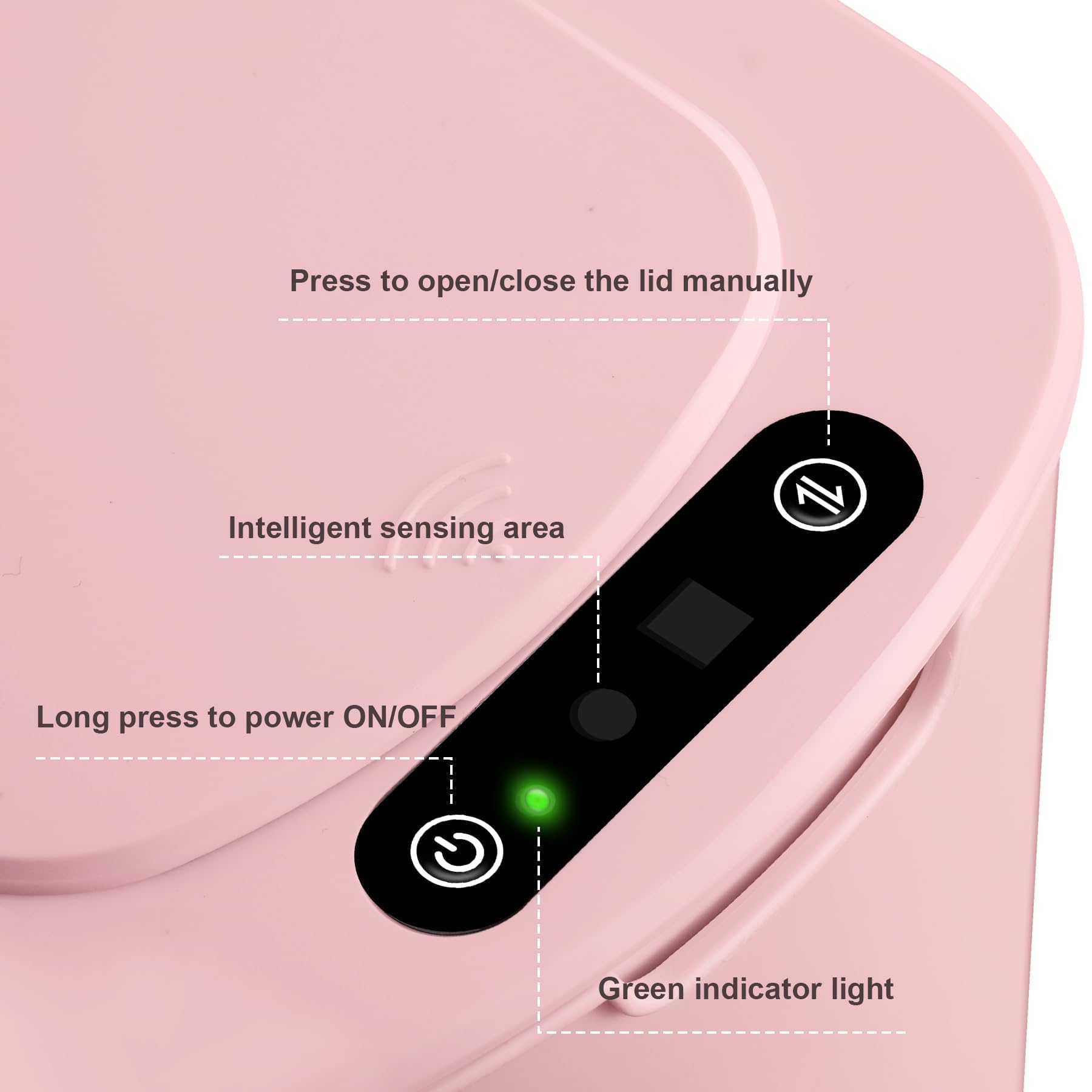 Automatic Small Bathroom Trash Can with Lid