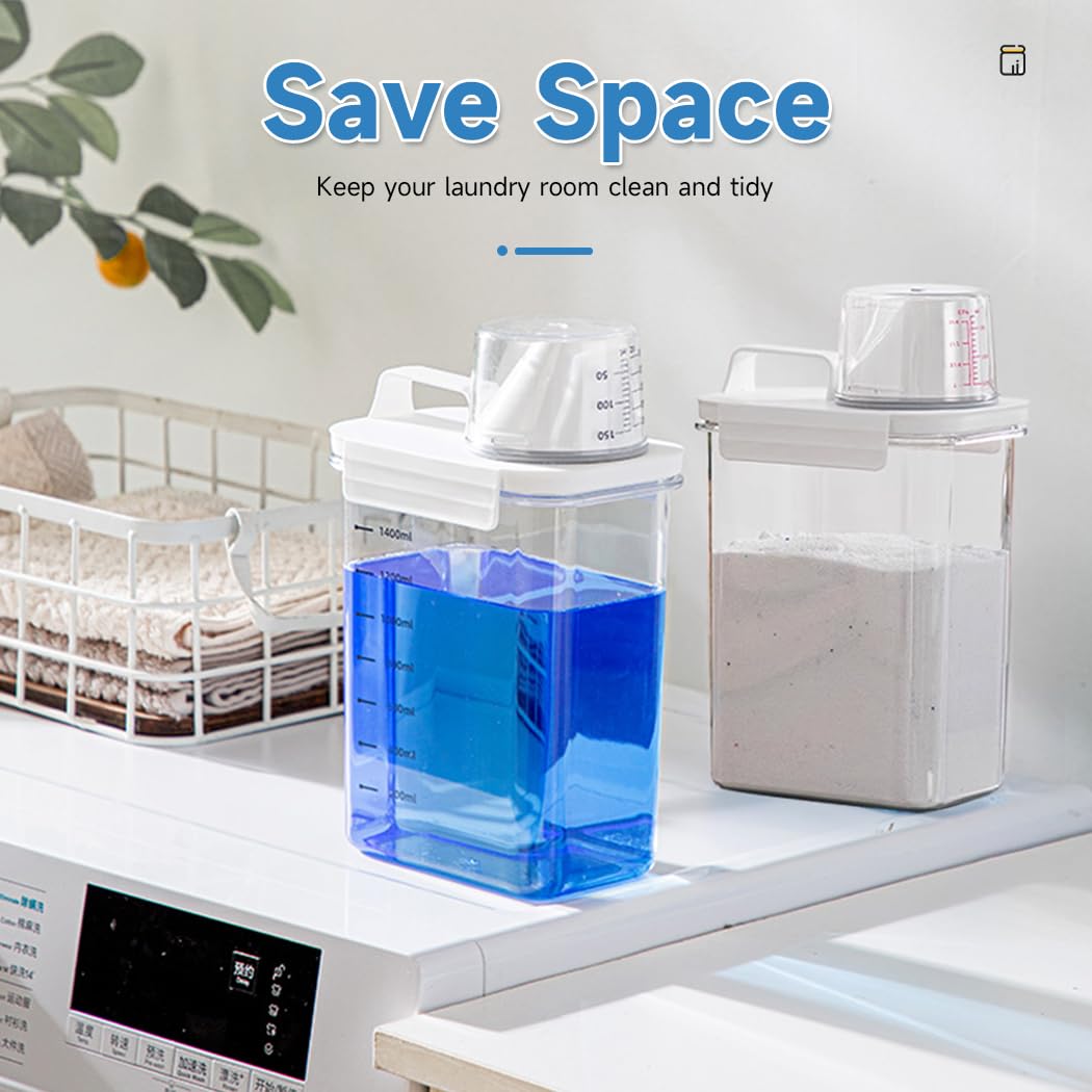 2 Packs Laundry Powder Container (2 Count)