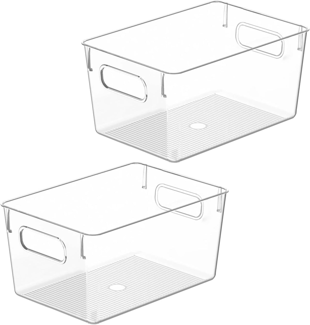 Clear Plastic Storage Bins (2 Count)