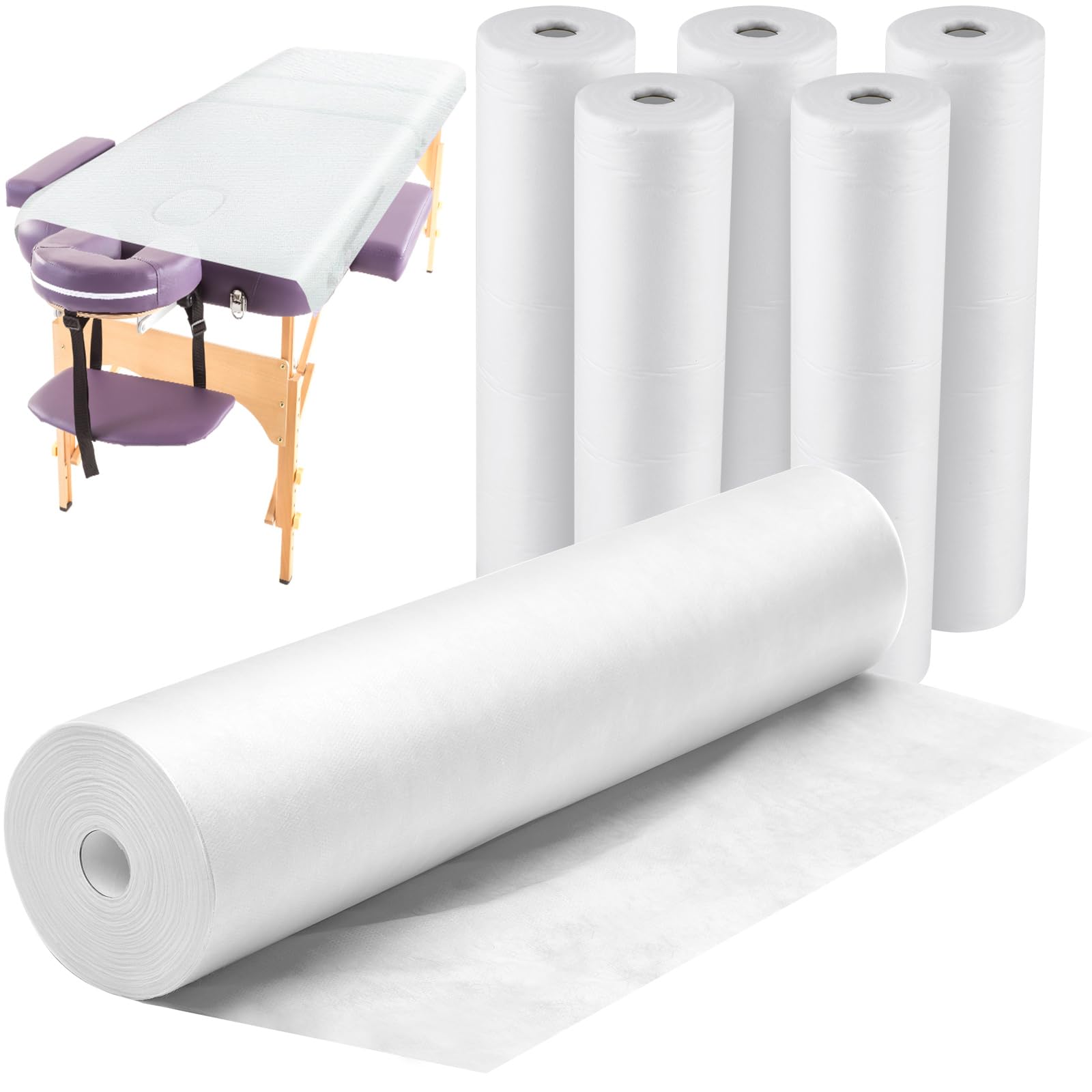 6 Rolls Disposable Non Woven Massage Table Sheets Roll (6 Count)