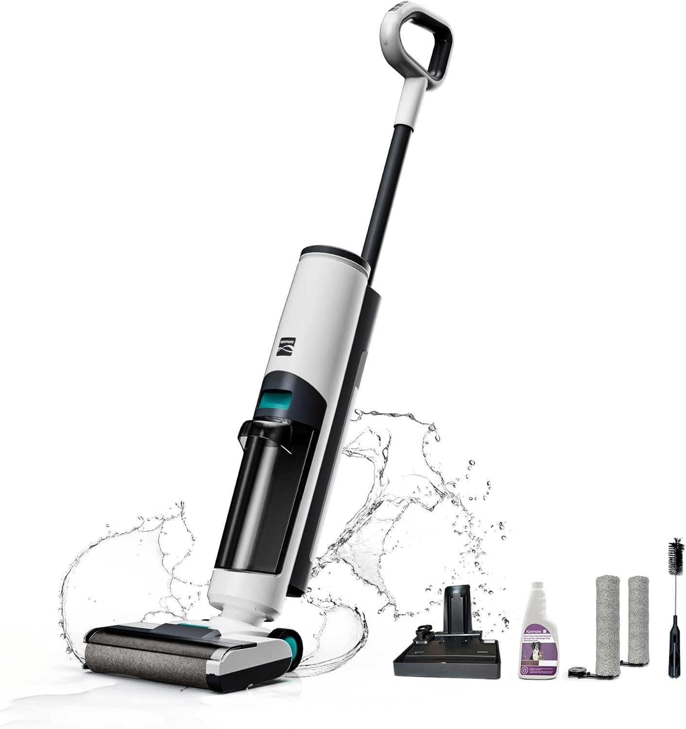 Kenmore HF5010 AquaLite 3-in-1 Cordless Wet Dry Vacuum Hard Floor Cleaner with Automatic Air-Drying, 35mins Runtime & One Edge Self-Cleaning Mop for Multi-Surface and Messes - ModHome Supplies