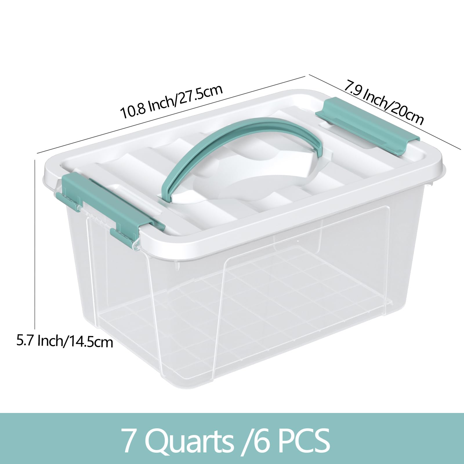 7 Quart Storage Bins with Lids (6 Count)