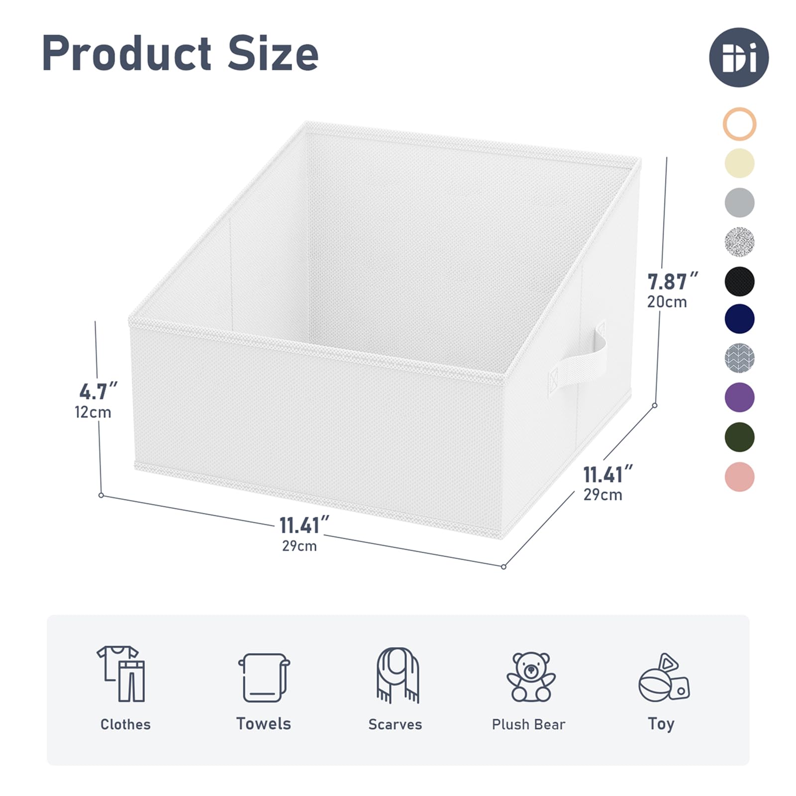 Closet Storage Bins 12 Pack (12 Count)