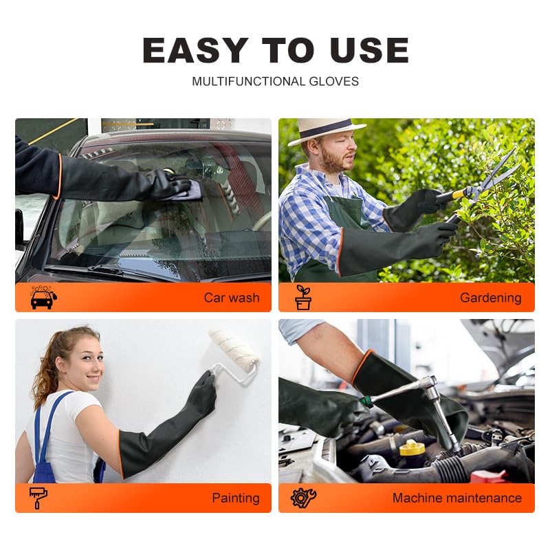 Heavy Latex Chemical Resistant Gloves