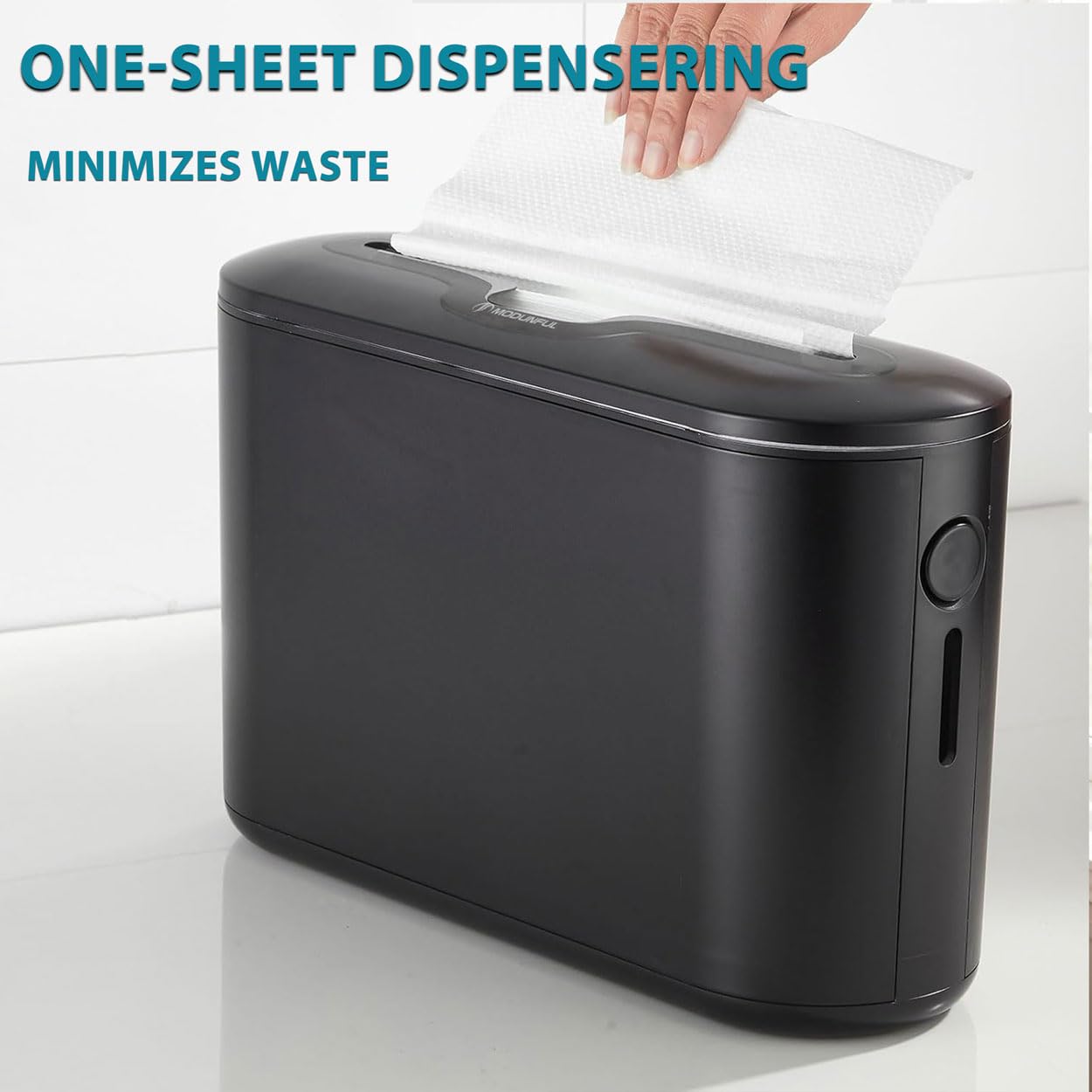Multifold Paper Towel Dispenser Countertop Compact Design for Kitchen Black