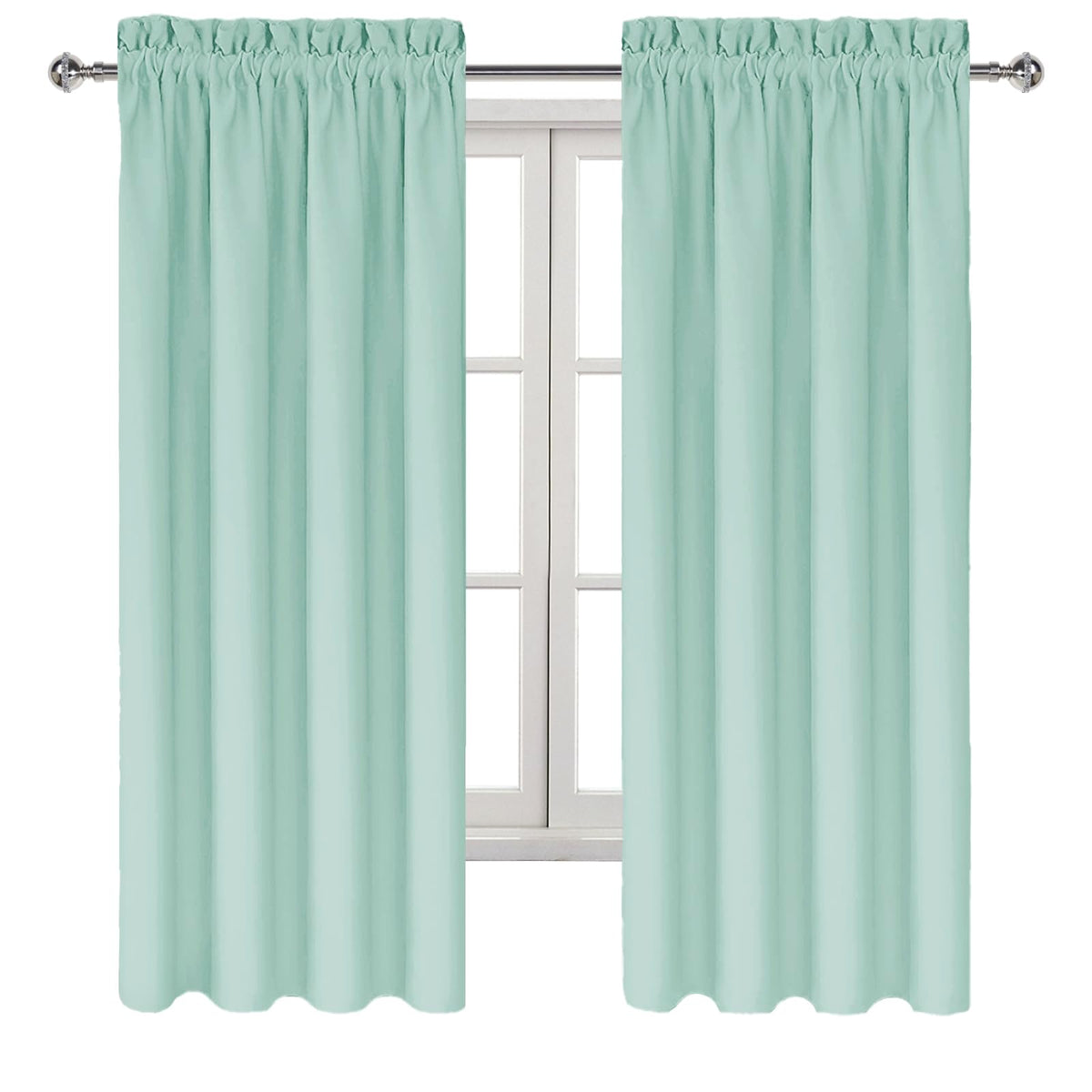 Blackout Curtains for Bedroom Living Room 42 x 63 Inch Long 2 Panels (2 Count)