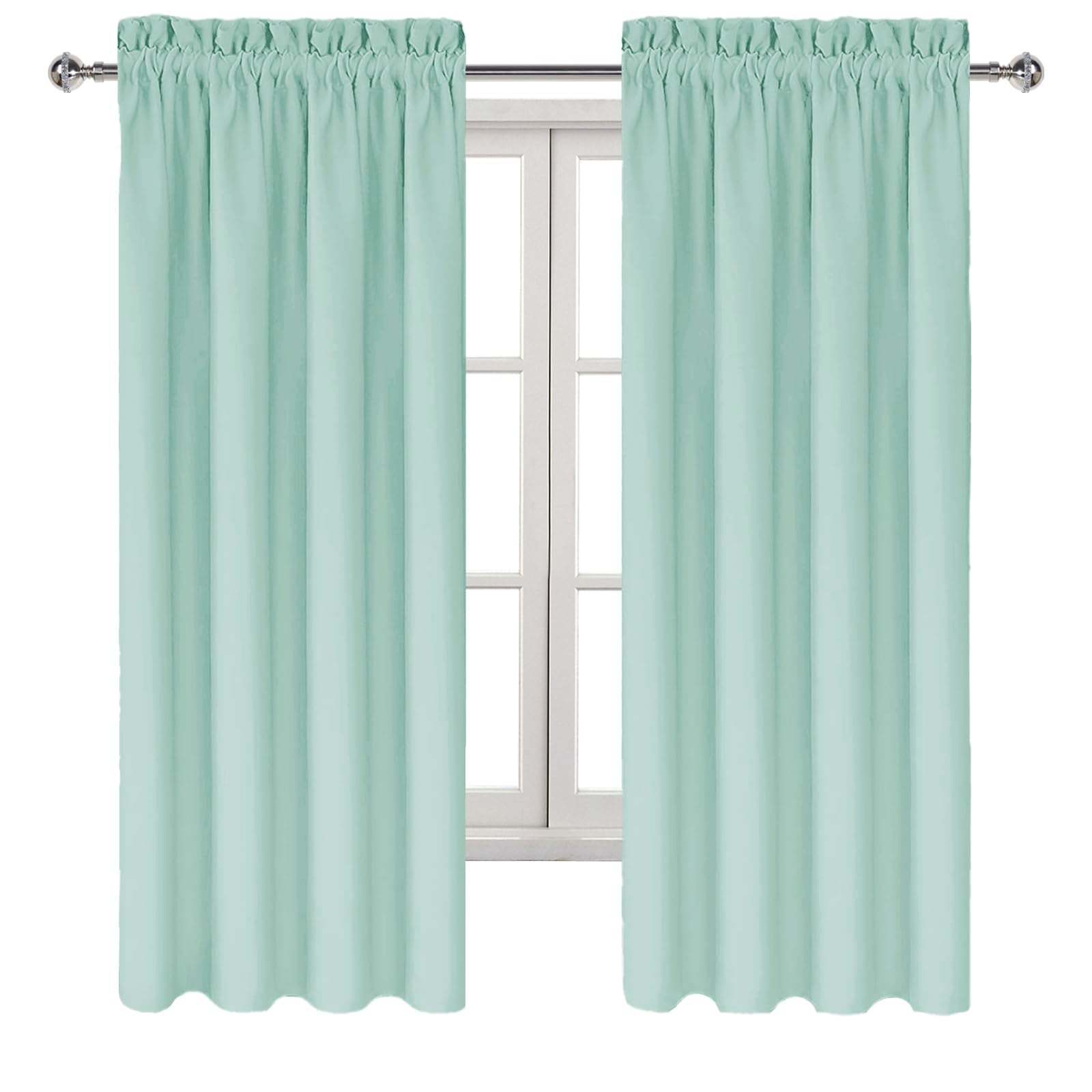 Blackout Curtains for Bedroom Living Room 42 x 63 Inch Long 2 Panels (2 Count)