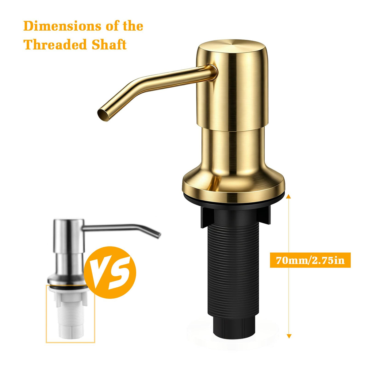 Soap Dispenser for Kitchen Sink (2 Count)