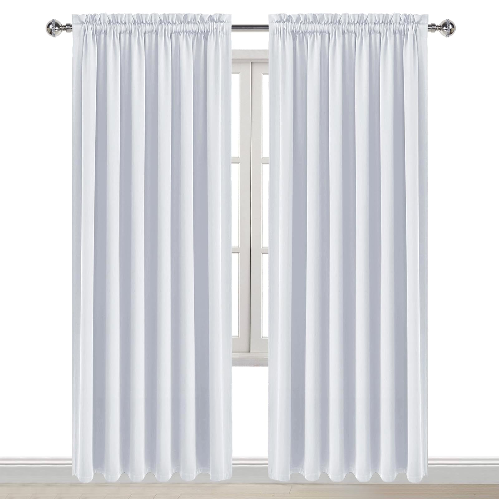 Wide Blackout Curtains for Living Room 70 x 84 Inch Long 2 Panels