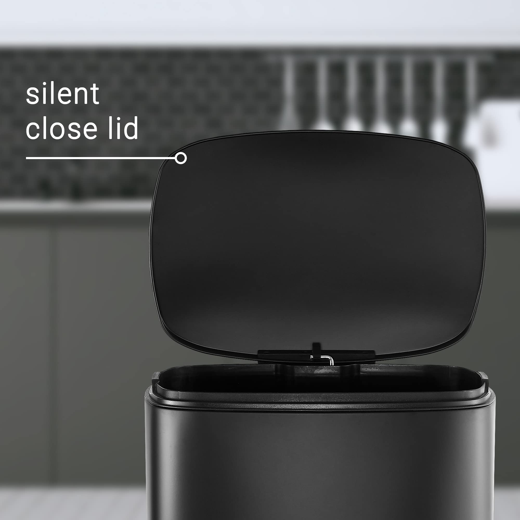 Connor 2 Piece Stainless Steel Trash Can