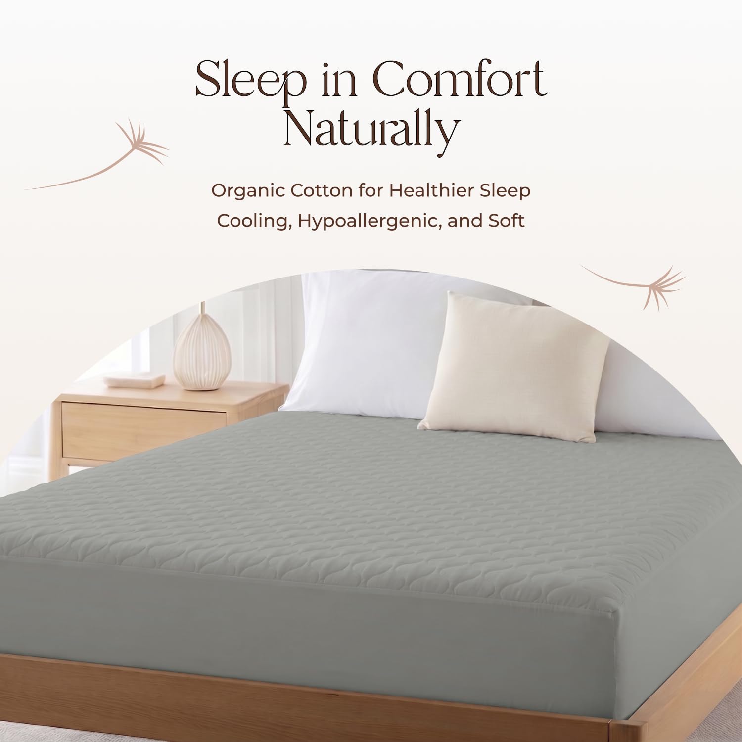 100% Cotton Organic Mattress Pad