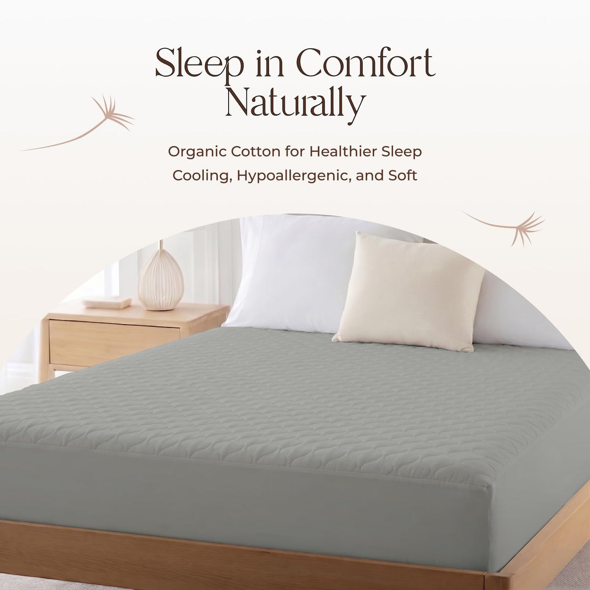100% Cotton Organic Mattress Pad