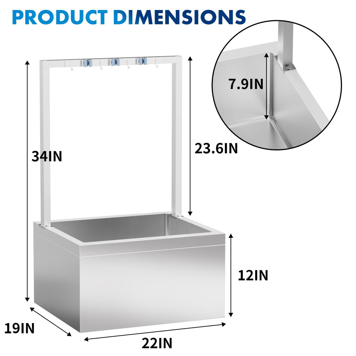 Stainless Steel Floor Mop Sink