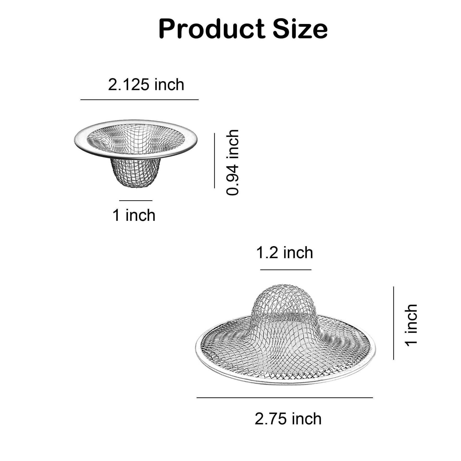 25PCS Bathroom Mesh Sink Drain Strainer (25 Count)