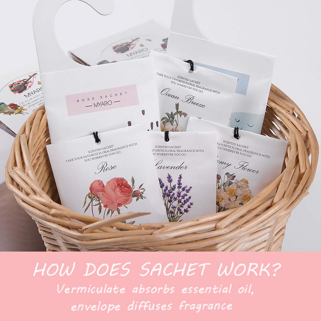 12 Pack Gardenias Scented Sachets (12 Count)