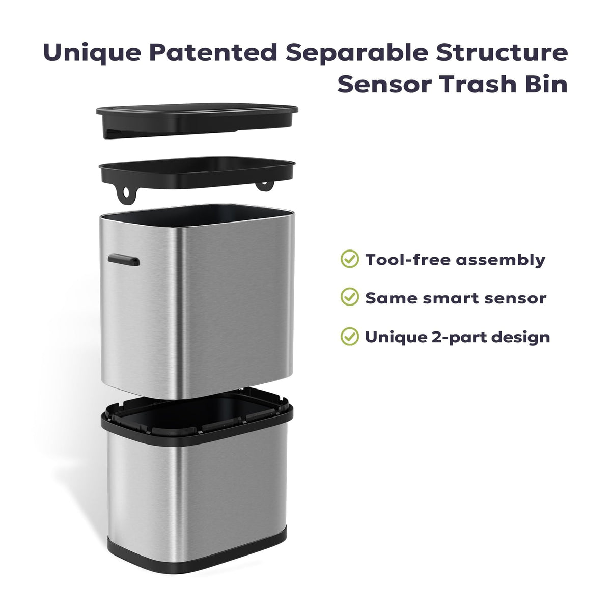 16 Gallon 60L Kitchen Trash Can