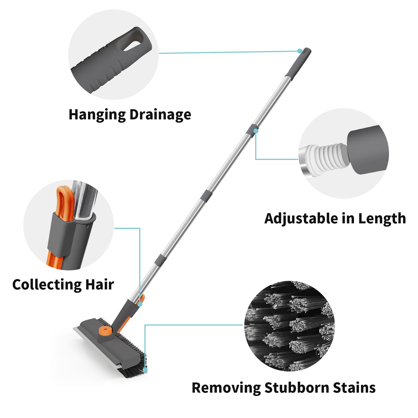 Floor Scrub Brush with Long Handle